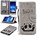 Produktbild Misteem Cartoon Hülle für Huawei Mate 10 Lite, Schön Retro Panda Muster Leder Wallet Case Cover Stoßfest Flip Etui mit Kartenhalter Bookstyle / Stand / Magnet Tasche Brieftasche Schutzhülle für Huawei Mate 10 Lite - Pandabär Grau