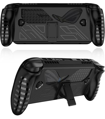 Custodia In Silicone Per ROG Ally X – Antigraffio, Antiurto, Morbida Al Tocco, Con Cover Per Tasti (Nero) - 2