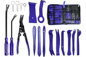 Hitopin 19 Piezas Kit de desmontaje de plástico, Herramientas Desmontar, Kit de Herramientas Desmontaje Coche, Desmontadores de Plastico del Panel, para Desmontar Audio Vehículo Radio Interior