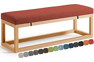 UWOBTN Cojín para Banco Zapatero, Cojines para Banco Interior Exterior Jardín,Cojín para Asiento de Columpio, Lavable, Antideslizante, para Patio, Cocina, Comedor, Terrazas(P,110x40x3cm)