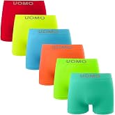 Channo Men's Soft and Comfortable Seamless Lycra Boxer Briefs Stripes Packs