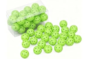 REYSHIN 26Pcs Golf Practice Balls Air Flow Hollow Plastic Golf Balls With Hole, 42mm Plastic Exercise Balls for Swing Practice, Driving Range, Home Outdoor Games for Adults Kids
