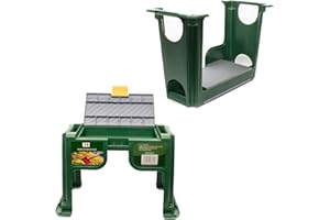KCT Garden Kneeler 3 in 1 Seat Stool Tool Storage Compartment Portable Gardening Knee Pad with Handles