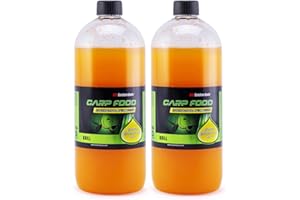 Tandem Baits Carp Feed Fishing Food Dip for Boilies Carp Boilies Attractor Euro Booster XXL Set of 2 1 L Krill