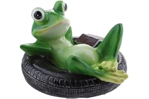 HTYG Garten Deko Schwimmtier Schwimm Frosch, schwimmende Wasser Matte künstliche teich Dekorationen frösche grünpflanze badewanne Sommer Schwimmbad schwimmspielzeug (C)