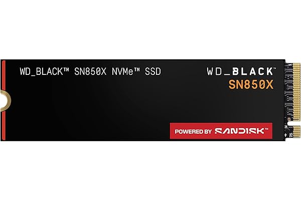 WD_BLACK SN850X NVMe SSD 4TB (Velocidades hasta 7300/6600 MB/s de lectura/escritura, M.2 2280 SSD para Juegos internos, PCIe Gen 4, SSD de alto rendimento) POWERED BY SANDISK