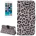 Produktbild Happy grocery shop Einzigartig Für iPhone 6 und 6S, Leopard Print Pattern Horizontal Flip Leder Tasche mit Kartensteckplätzen und Halter Vorzüglich (Farbe : Grau)