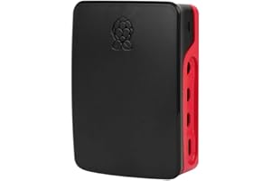 CUQUE Lipcowe letnie prezenty Obudowa do Raspberry Pi pyłoszczelna, nietoksyczna, oficjalna obudowa z tworzywa ABS Trwała delikatna powłoka ochronna do Raspberry Pi Home Office(Black red)