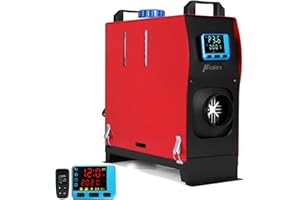 HCALORY Calentador de Aire diésel de 12 V, Calentador Auxiliar Integrado portátil de 5 KW-8 KW con Control Remoto y Monitor LCD Calentador Auxiliar para Coche, camión, Barco, autobús