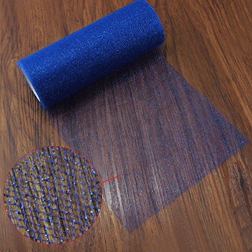 PsmGoods® Glitter Tüll Rollenspule 6 „x 25 Yards Weiche Netting Röckchen-Rock-Hochzeitsfest -Geschenk-Bogen-Fertigkeit - 6