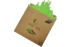 Gröna sugrör, 100-pack engångssugrör i enfärgat grönt, återvinningsbara miljövänliga sugrör för DIY-pyssel, julfesttillbehör