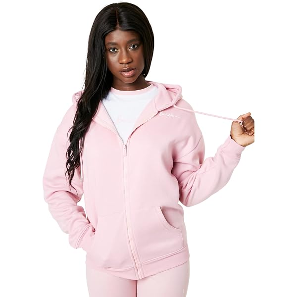 Bench - Womens 'JAYLA' Everyday Essential Zip Through Cotton Rich Long  Sleeve Hoodie Pull Over Hooded Sweatshirt (Size 18, Pink) : Amazon.co.uk:  Fashion