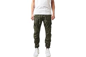 URBAN CLASSICS Pantalón jogging Camo Cargo con bolsillos de parche laterales y traseros, ajuste holgado, estampado camuflaje, cintura cordón, puños elásticos, distintos colores, varias tallas