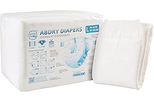 LittleForBig 5500-5800 ml Adulte Couches 10 Pièces - ABDry Blanc Couches (L)