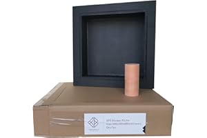 my own brand Shower Niche - Flanged Tileable Shampoo Cubby Recessed Shower, Wetroom Alcove Shelf, Strong, Lightweight and Waterproof Free Tanking Tape (Square 300mm x 300mm), Black (SN Flanged XPS)