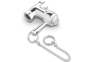 RAEFLOW Self-Closing Shower Valve with Pull Chain, Chrome, Indoor or Outdoor Use