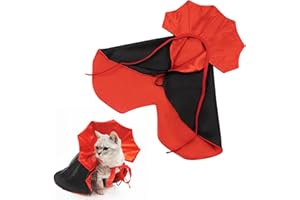 FANTASYON Cane Gatto Vampiro Costumi, Vestiti Gatto per Animali Domestici per Decorazione di Cosplay Halloween