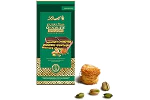 Lindt Tavoletta DUBAI STYLE CHOCOLATE, Tavoletta di Cioccolato Fondente, ripiena di Pistacchio e Kadayf, Formato 145g