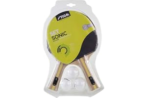 STIGA Sonic Raquette et Balles de Ping-Pong – Pingis Set Le kit de Tennis de Table, Rouge/Noir