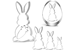WINWILD Set di tagliabiscotti per coniglietti di Pasqua Tagliabiscotti per uova di Pasqua coniglietto grande 20,5 cm Tagliabiscotti per coniglietti di Pasqua Set Tagliabiscotti per coniglietti di Pasqua