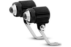 NWPANGU [4 Modes] Motorcycle Driving Fog Lights, LED Auxiliary Lights White/Yellow Dual Color Projector Spotlights for 12V-80V Motorcycle Quad Scooter Truck SUV UTV Electric Vehicle.