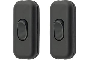 Torpedo Switch/[2 Pack] SFTlite Black Inline Switch Use Inline 2 or 3 Core,Inline Lamp/Light/Bulb Switch