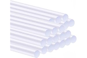 PUTOAHAO 30 Piezas Barras Silicona Caliente 7mm,Barras de Pegamento Caliente 7 X 190 mm,Barras de Silicona para DIY - Transparente