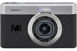 KODAK Pixpro C1 – Ultra-Compact Digital Camera | 13MP BSI CMOS, 4X Zoom, 2.8" LCD Screen, LED Flash, Built-in Battery – Black