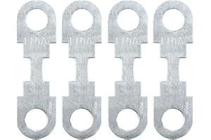 UXCELL sourcingmap 4pcs 110A Flat Fuse Strip Silver Tone for Car Truck DC 32V Universal