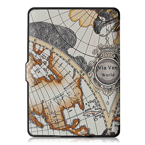 Fintie Kindle Paperwhite Hülle – Die dünnste und leichteste Smartshell Case Schutzhülle Tasche mit auto Sleep / Wake für den neuen Kindle Paperwhite 2016 (mit 300 ppi-Display, 6 Zoll, und integrierter Beleuchtung) und alle Modelle von 2012, 2013, 2014, 2015, Landkarte Design - 7