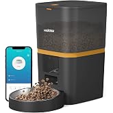 Haustier QQ003 Akıllı Otomatik Kedi Mama Kabı, Tuya App-Wifi Uzaktan Kontrol, 6lt Hazne (Siyah)