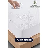Bambu Kumaş Premium Sıvı Ge&ccedil;irmez Fitted Alez | Doğal Bambu L&uuml;ks Yatak Koruyucu Sessiz Alez