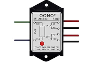 OONO DPST 1NO 1NC 8Amp Power Relay Module, AC/DC 12V Control Voltage