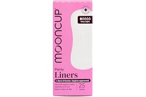 Mooncup® Panty Liners for a Very Light Flow, Ultra Soft Organic Cotton, 25 Panty Liners