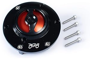AVDB Trappe à Essence 1/4 Tour ouverture rapide compatible pour DAYTONA/SPEED FOUR/STREET TRIPLE/SPRINT/TT 600 / TIGER 885 900 1200 (ORANGE)