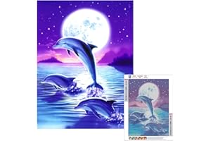 YGCHEN Diamant Malerei Delfin Diamond Painting Bilder Kinder Mosaik Kit 5D Delphin Diamant Painting Bilder für Home Wall Decor Kindergeburtstag Geschenke (30x40cm)