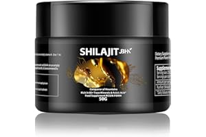 VPIUV Himalaya Shilajit Original – Bio-Shilajit-Harz mit über 85 Spurenelementen & Fulvosäure für Konzentration, Energie & Immunität, 50 g