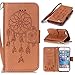 Produktbild BONROY® PU leder Hülle für iPhone SE 5S 5 Ledertasche Schutzhülle Case, iPhone 5S Hülle, PU Schutz Etui Schale Prägemuster Design Backcover Flip Cover Wallet Hardcase im Bookstyle mit Standfunktion Karteneinschub und Magnetverschluß Etui Flip Case