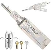 Teegxddy 1 Piece SS001 Master Key Decoder, Professional Locksmith Pick Tool 2 in 1 Lock Pick Tool for Easy Access to Doors