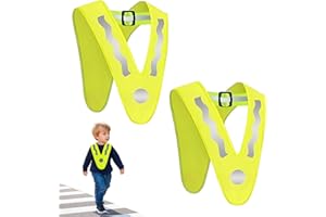 YEAHBOOM Reflektorweste,2 Stück Warnweste,Reflektierende Warnwesten,Reflektorweste Kinder Gelb,Erwachsene Warnschutzweste,Sicherheitsweste,Waschbar,Warnschutzweste Universal Größe für Kinder Erwachsene