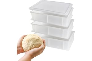 CookandSupply Behållare för Pizza- och Brödjäsning BPA-free - Certifierade Livsmedelsgodkända Degkassor - Made in Italy - 3 S