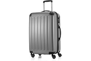 HAUPTSTADTKOFFER Alex - Großer Hartschalen-Koffer, TSA, 4 Doppel-Rollen, Trolley, Rollkoffer, Reisekoffer, Volumenerweiterung, 75 cm, 119 Liter, Dunkelblau