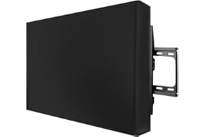 MaxAwe 55" - 58" - Housse TV d'extérieur 54 x 35 x 5" (137 x 89 x 14 cm) - Housse TV pour l'extérieur - Résistant aux intempéries - Film de protection d'écran universel - Noir