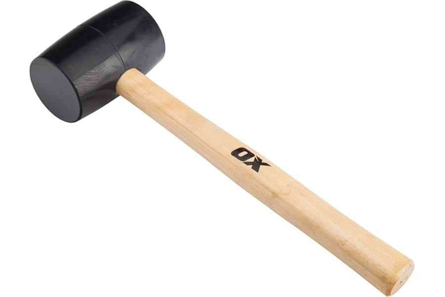 OX Trade Black Rubber Mallet - 16 oz, 160z / 450g