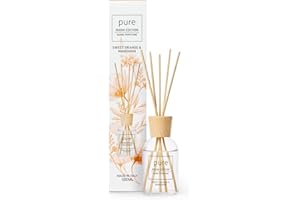 PURE ROOM EDITION Pure Room Duftstäbchen – natürlicher Raumduft Süße Orange & Mandarine 100 ml | Veganer Lufterfrischer aus Bio-Alkohol | Tierversuchfrei, mit natürlichen Inhaltsstoffen