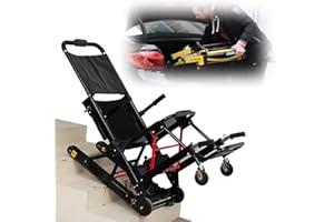 WOLWES Salvaescaleras,Salvaescaleras Portátil,El Chasis Puede Subir Y Bajar Escaleras,Carretilla Eléctrica Para Silla De Ruedas Para Subir Escaleras,Carretilla De Mano Para Escalar black