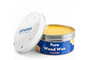 Ziruma Marvelous Wax - Cera d'api con olio di limone e olio di semi di lino per legno [7 oz] - Cera in pasta per uso alimentare ideale come balsamo per taglieri - Restauratore naturale per legno.