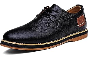 Unitysow Lace Up Shoes Mens Formal Dress Business Classic Casual Derby Shoes Comfortable Lightweight Non-Slip Leather Oxford Shoes Size 5.5 UK-11.5 UK
