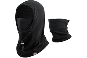 JOGVELO Cagoule d'hiver Thermique pour Enfants 4-12Ans, Multifonction Coupe Masque de Ski Cyclisme, Casquette Bonnet Chapeau avec Cache-Cou