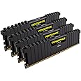 Corsair CMK64GX4M4A2400C14 Vengeance LPX 64 GB (4 x 16 GB) DDR4 2400 MHz C14 XMP 2.0 High Performance Desktop Memory Kit, Bla